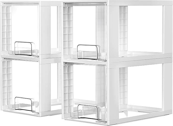 Vtopmart 4 Pack Large Stackable Storage Drawers by Vtopmart