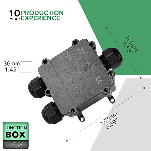 La Vane IP68 Waterproof 3 Way Electrical Junction Box - Image 2