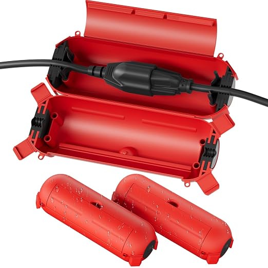 3 Pack Outdoor Extension Cord Waterproof Cover, by FLEMOON