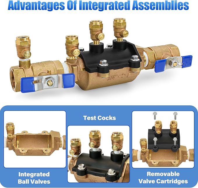 3/4" 350 Double Check Backflow Preventer | Double Check Valve Assembly - Image 3