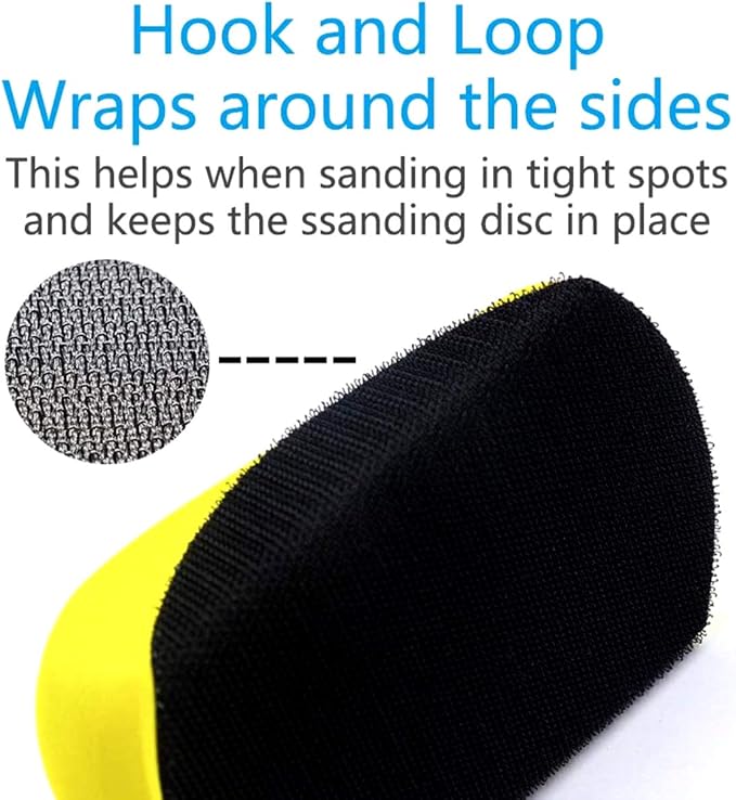 5 Inch Hand Sanding Block, Hook and Loop Mouse Backing Plate - Image 4
