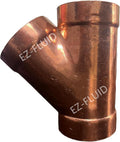 EZ-FLUID 2" Copper DWV Tee-Wye Copper Pipe Fitting C x C x C Sweat Sockets by EZ-FLUIDPlumbingProducts