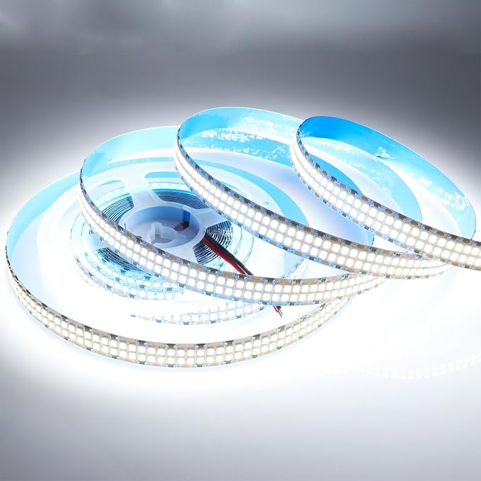 2835 SMD Cold White LED Strip Lights 6500K Double Row 2400 LEDs 5M | 16.4ft - Image 3
