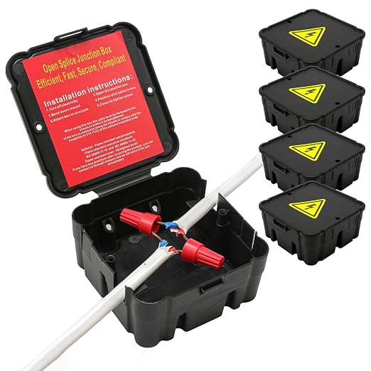 Black Open Splice Junction Box，Open Splices Repair Open Splices, 5 Second by Unknown