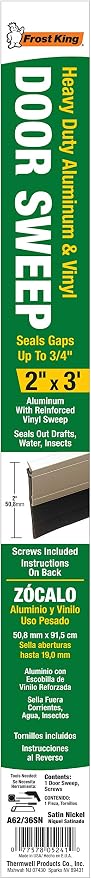 Frost King A62/36SN Heavy Duty Sweep, 2in x 36in, Satin Nickel - Image 2