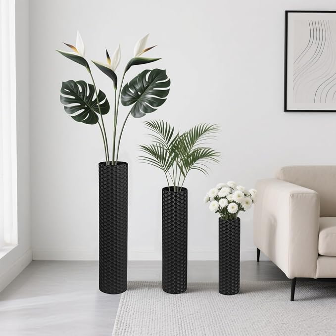 Black Tall Floor Vase - Image 2
