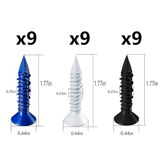 Wensilon 1/4" Concrete Screw Anchor Kit Blue/Black/White Flat Head - Image 4