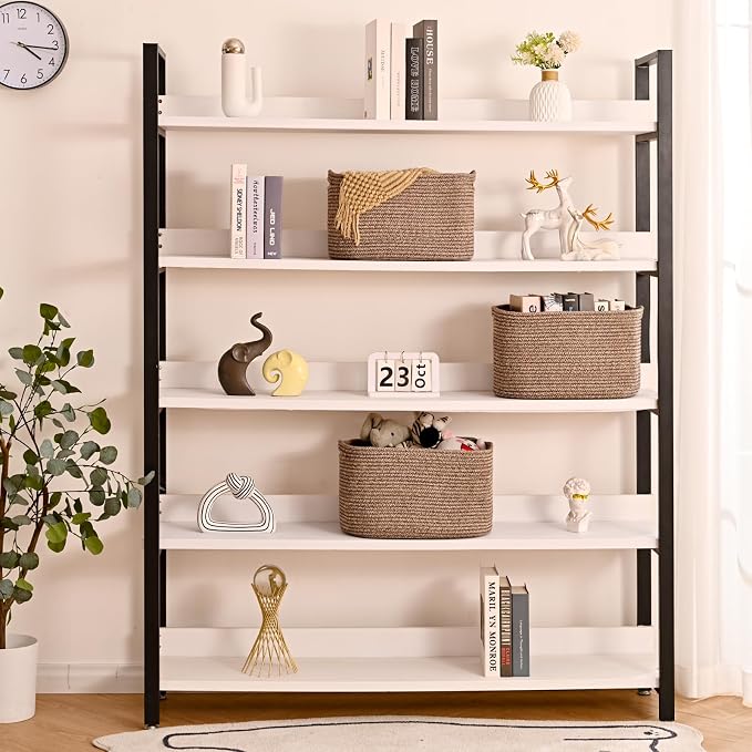 ICERZCZ Storage Baskets for Organizing Shelves, Woven Cotton Rope Bins for Baby - Image 2