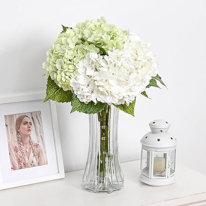 4Pcs 21in Latex Real Touch Hydrangea Artificial Flowers | Lifelike Large - Image 9
