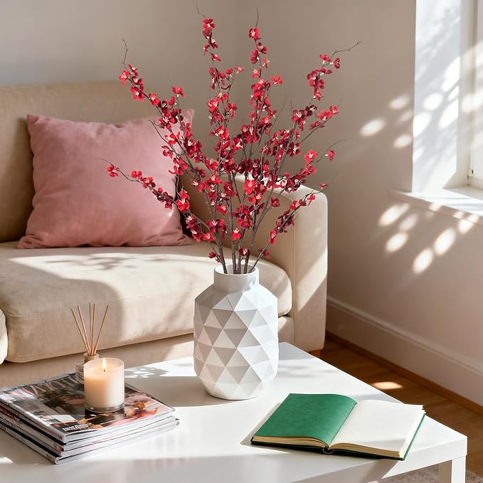 Ammyoo 4Pcs Cherry Blossom Branches Artificial Flowers - Image 2