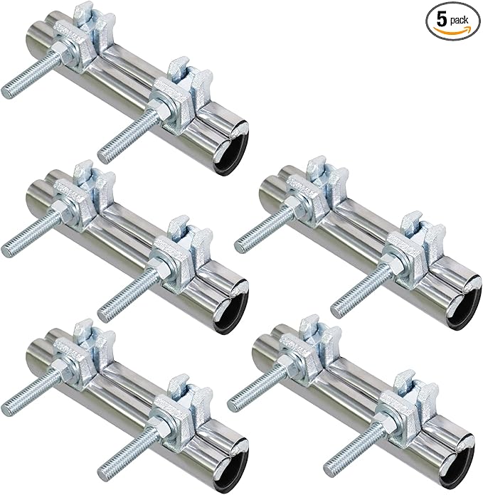 HIGHCRAFT 60050TTSD-5 Pipe Repair Clamp 1/2, Double Bolt, 6” Long, Stainless by Highcraft