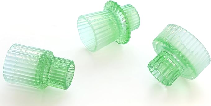 Vixdonos Colorful Glass Candlestick Holders Tealight Candle Holder Set - Image 3