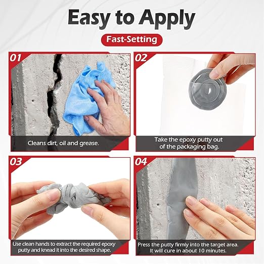 4 Pack Moldable Silicone Putty 1.5 ft x 0.32 in Grey | Non Hardening Multi - Image 6