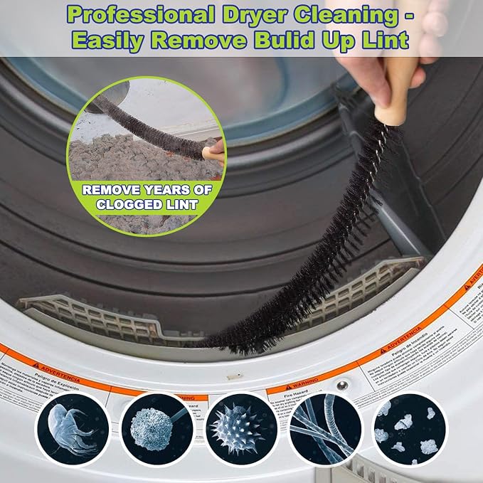 Sealegend 2 PCS Dryer Vent Cleaner Kit, Dryer Lint Vacuum Attachment&Brush - Image 4