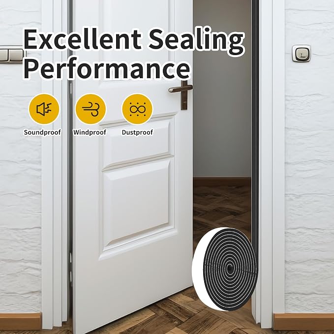 Weather Stripping Door Seal, High Density CR, 3/4 in x 1/8 in x 13Ft | Door - Image 7