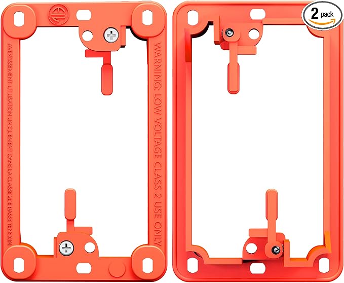 BestMounts Low Voltage Mounting Bracket 1 Gang, 2 Pack by BestMounts