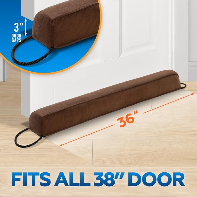 Comfyanno 36” Weighted Under Door Draft Stopper, 2.2lb Door Wind Blocker | Fits - Image 7