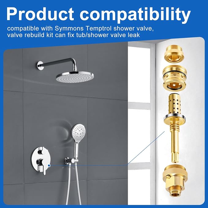 1 Set Shower Valve Rebuild Kit, TA-10 Flow Control Spindle & TA-4 Hot and Cold - Image 6