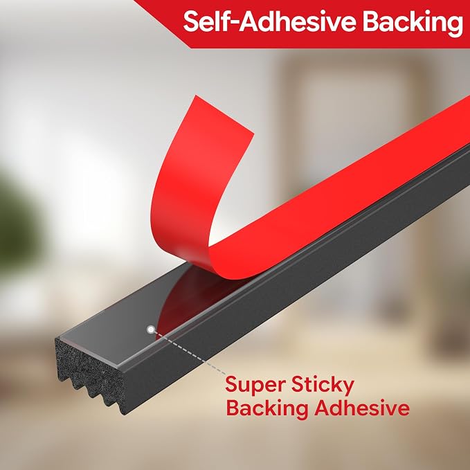 UIOCSSC 26Ft EPDM Rubber Weather Stripping Foam RV Door Seal Self-Adhesive - Image 4