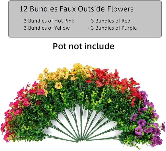 Artificial Flowers for Outdoor Indoor Garden Home Decoration, Faux Flower Daisy - Image 2
