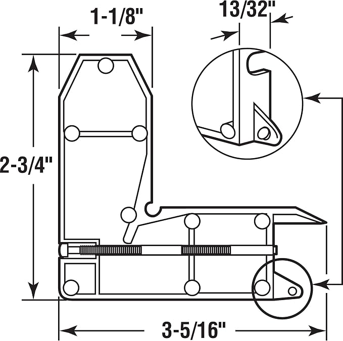 Prime-Line B 569 Diecast Screen Door Corner Insert - Image 2