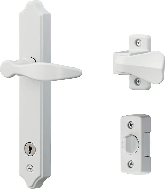 Ideal Security ML Storm Door Lever Handle, Keyed Deadbolt, 2 Posts by IdealSecurityInc