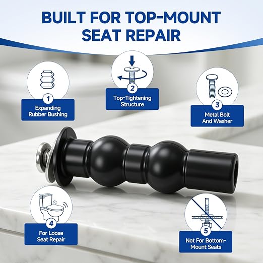THU651 Toilet Seat Mounting Bolts Hardware Kit Compatible - Image 6