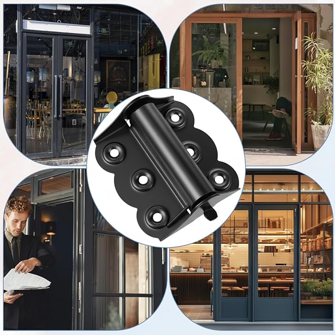 2 Pcs Screen Door Hinges Replacement Self Closing Spring Loaded Hinges - Image 7