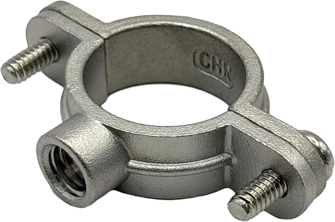 Split Ring Pipe Hanger, 316 Stainless Steel, 3/8" Rod Fitting, Marine Grade by Unknown