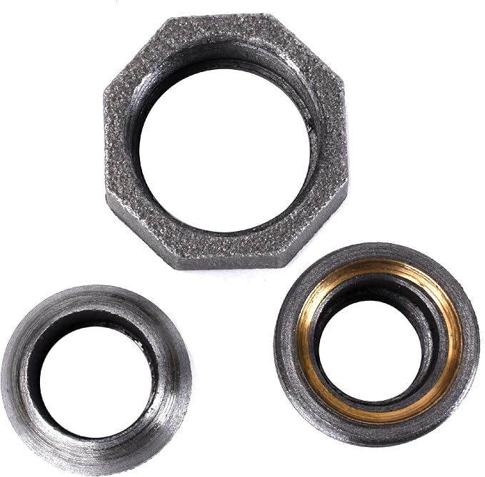 1/2 Inch Union Industrial Malleable Iron Pipe Fitting 4 Pack by Pipe Decor - Image 6