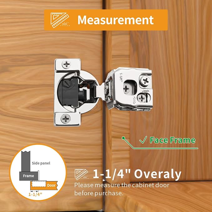2 Pack 1-1/4" 4D Overlay Soft Close Concealed Hinges - Image 7