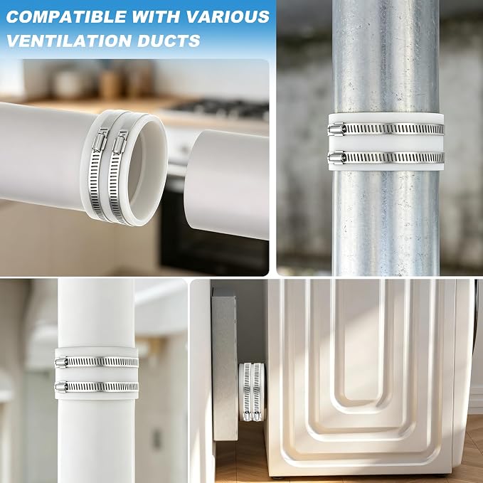 4 Inch Thickened High Temp Silicone Dryer Vent Coupler, Airtight Leak-Proof - Image 7