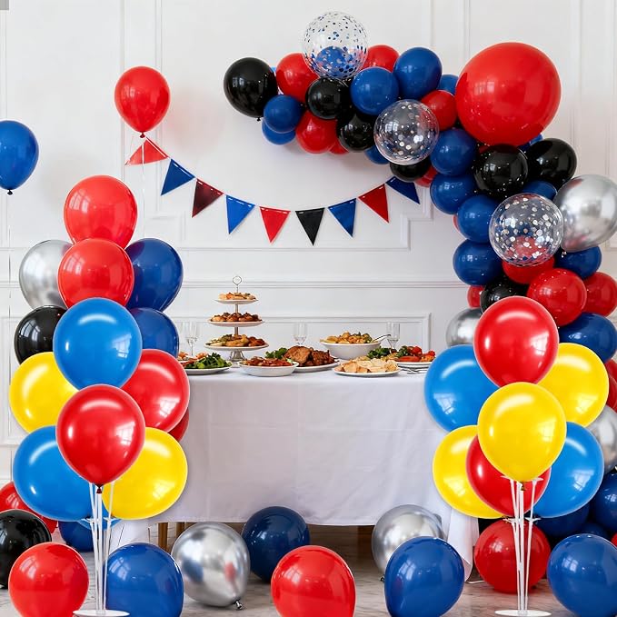 TONIFUL 4 Set Red Yellow Blue Balloon Stand Balloon Centerpieces - Image 7