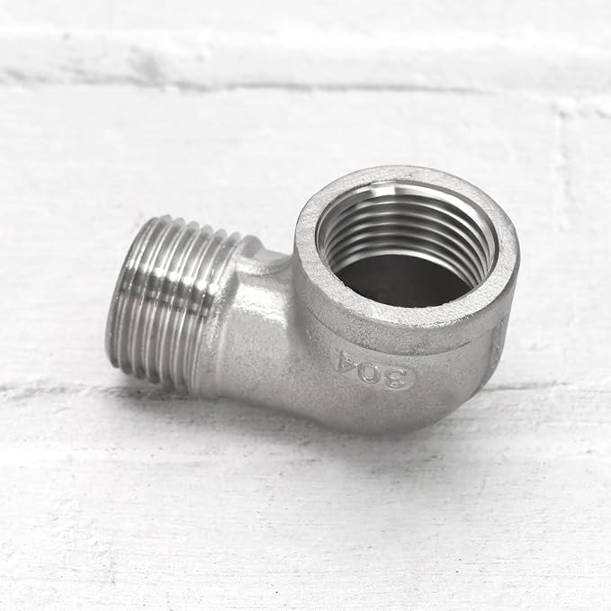 2 Pcs 304 Stainless Steel 90 Degree Elbow Connectors 1/2inch BSP Thread Elbow - Image 7