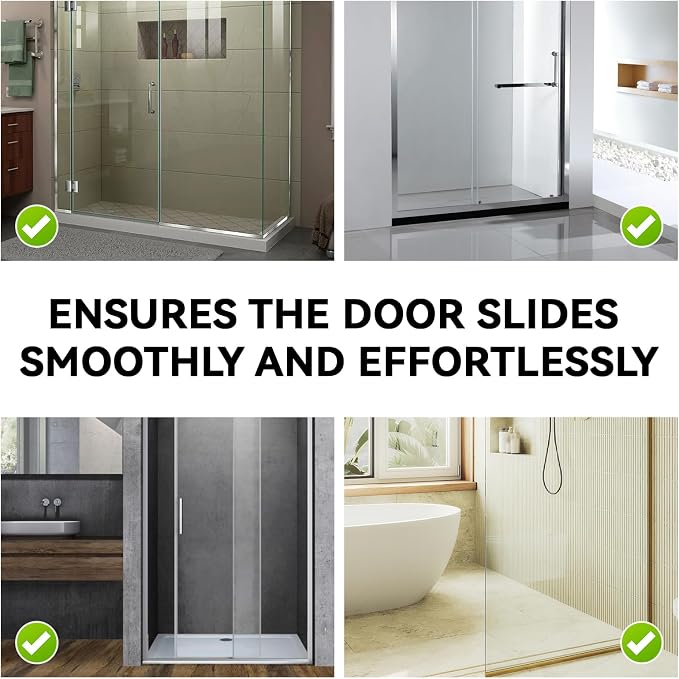 M6221 Sliding Shower Door Bottom Track Guide, 5/8 in. Channels, Glass Shower - Image 7