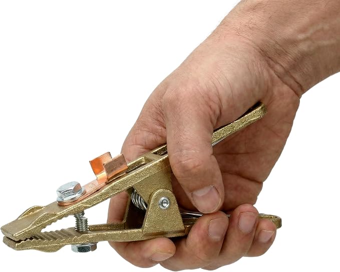 260-Amp Welding Ground Clamp, Brass A-shape Earth Clamp - Image 5