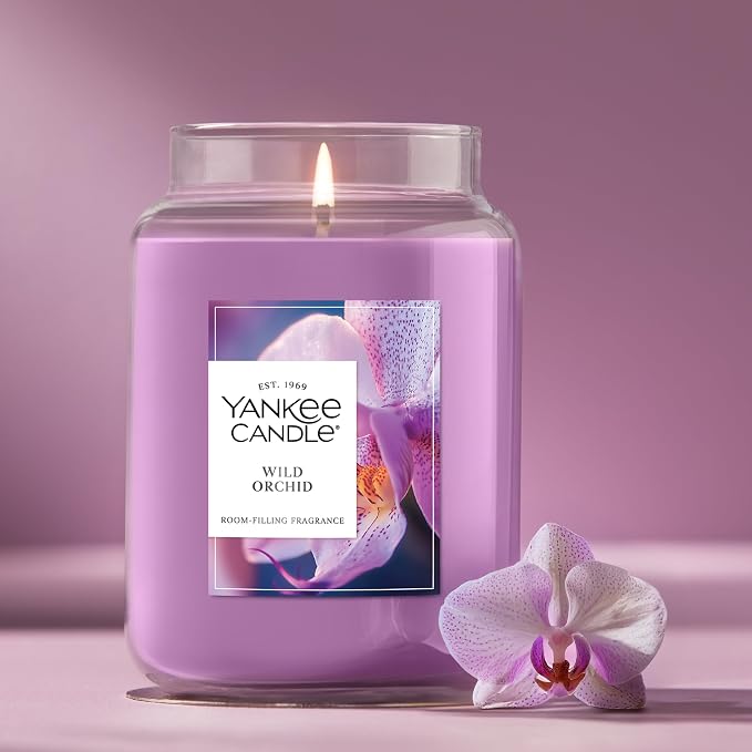 Yankee Candle Wild Orchid Scented Candle, 22oz Large Jar - Image 4