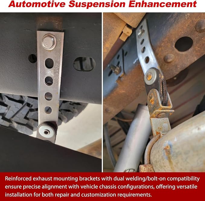 2-Pack Swivel Exhaust Hangers | Universal Rotating Muffler Brackets Muffler - Image 8