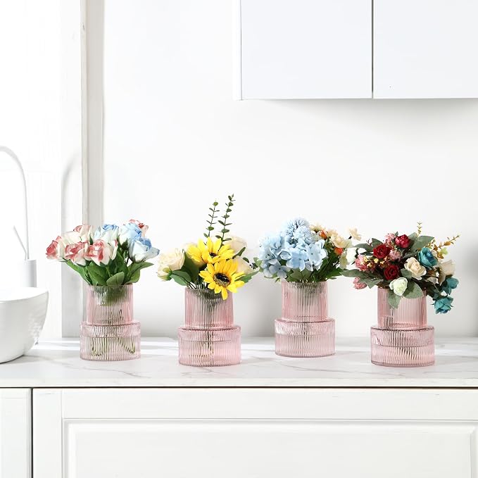Ribbed Glass Vases, Modern Vase - Image 5