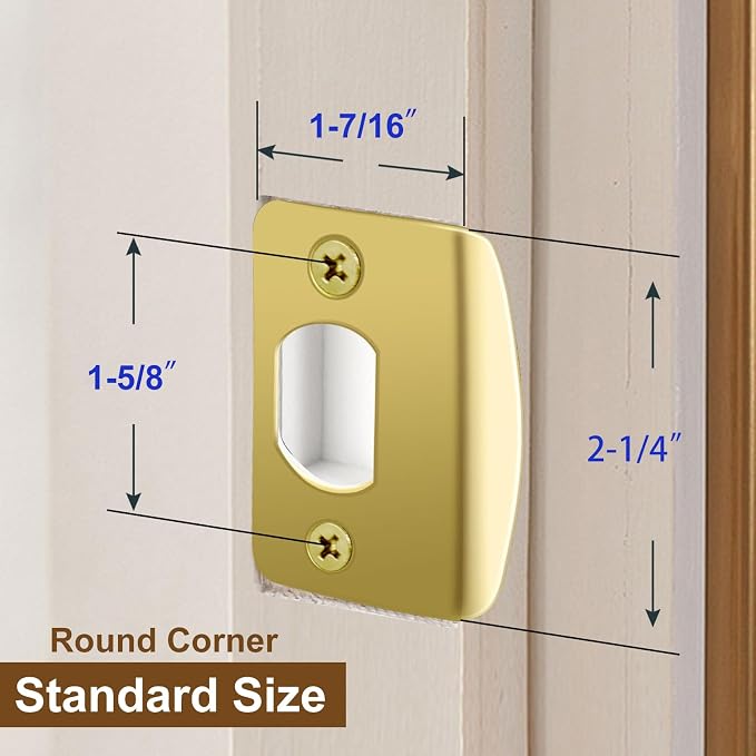 Door Latch Restorer Strike Plates, Standard Striker Plates - Image 2