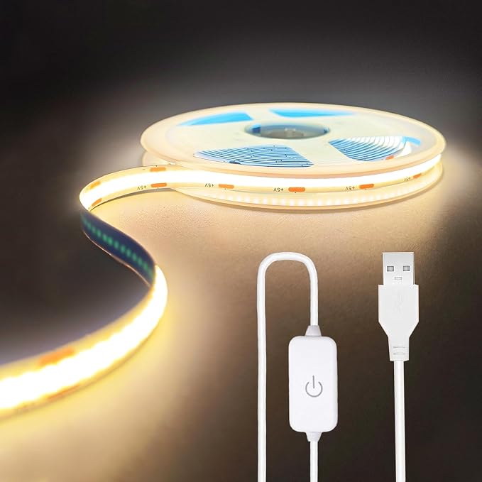ZSLAIFU A 5V USB LED Light Strip, COB LED Strip Lights, Small LED Strip Light by ZSLAIFU