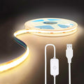 ZSLAIFU A 5V USB LED Light Strip, COB LED Strip Lights, Warm 5V LED Lights by ZSLAIFU
