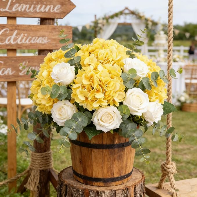 Kimura's Cabin 6pcs Hydrangea Artificial Flowers Silk Hydrangeas, Fake Flowers - Image 7