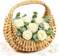 1 Pack Flower Girl Basket with Handle, 6.7 x 6.5 x 4.3 Inch, Nature | 6.7 x 6.5 by Taiyin