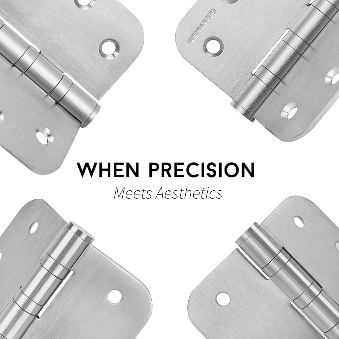 3 Pack goldenwarm Satin Nickel 4'' Door Hinges - Image 4