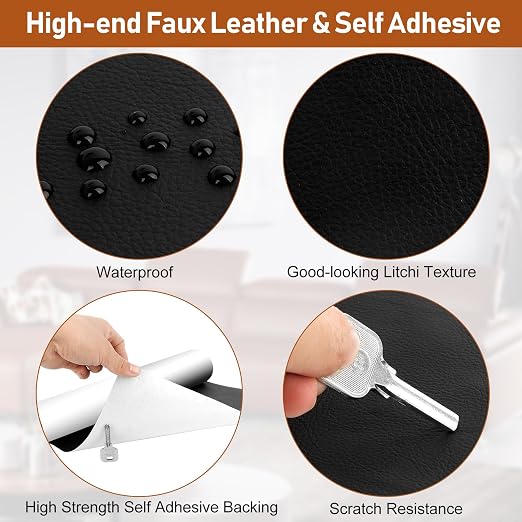 Leather Repair Patch, ILFYCOTO 17X60 Inch Self Adhesive Leather Repair Patch - Image 4