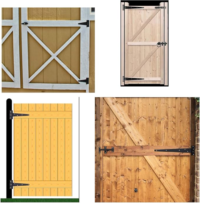 HLMOptimo Heavy Duty T Hinge Tee Hinge T Strap Hinge Shed Hinge Gate Hinge Barn - Image 7