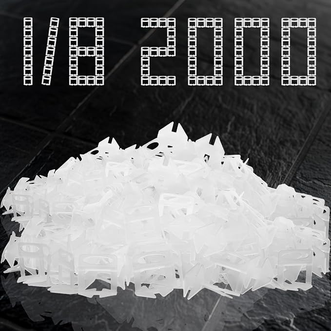 2000 Tile Spacers 1/8 Inch Tile Leveling Clips by VUAOHIY