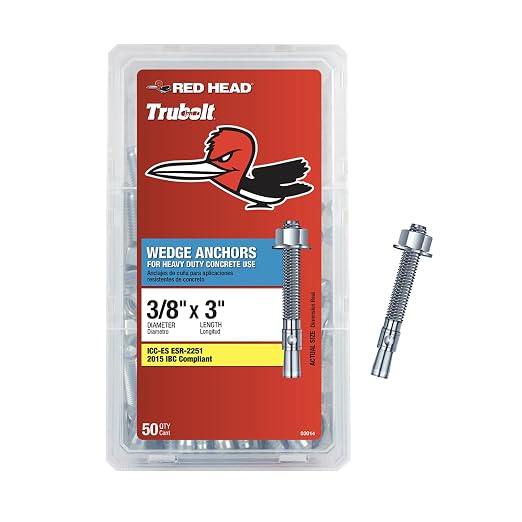 Red Head TruBolt 3/8 x 3 Heavy-Duty Wedge Concrete Anchors by Unknown