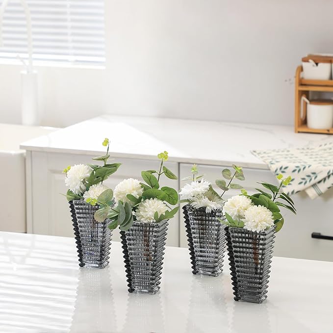 MCMCNCUIU Crystal Vases Set of 4, Crystal Vase - Image 5